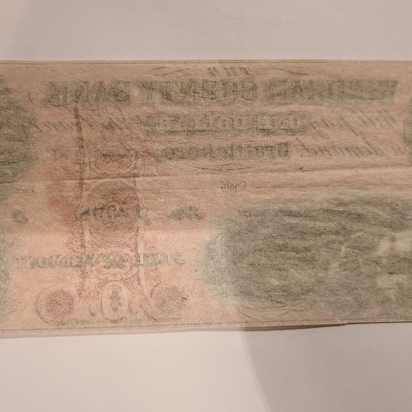 Windham County Bank, Vermont, $1 Obsolete Banknote From the 1860s - Picture 6 of 6